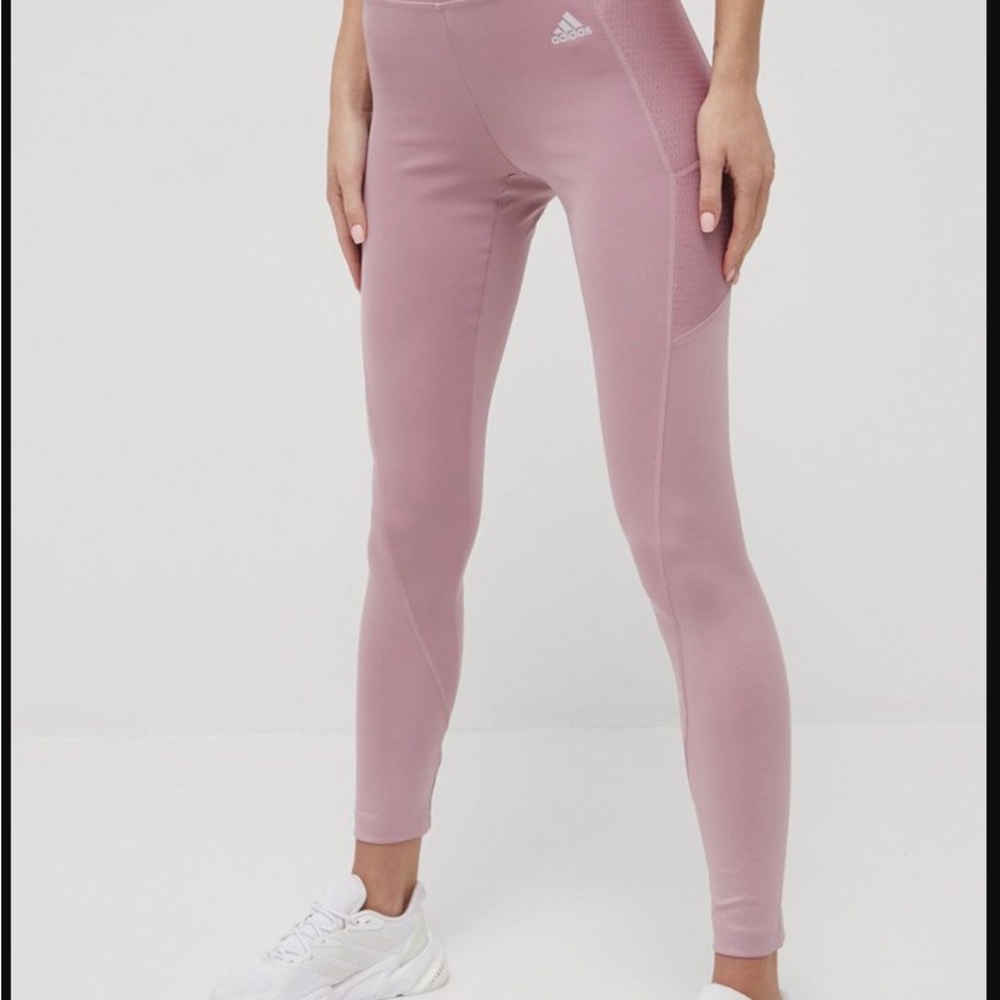 Adidas Mauve Tights HB1489 High Rise Full Length Zoe Saldana Legging